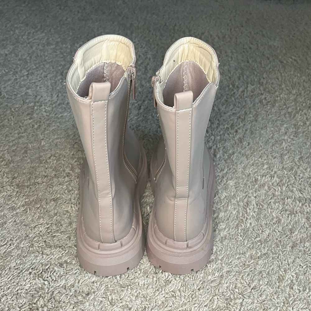 Faux Leather Chunky Chelsea Boots Size 10 - Picture 6 of 12